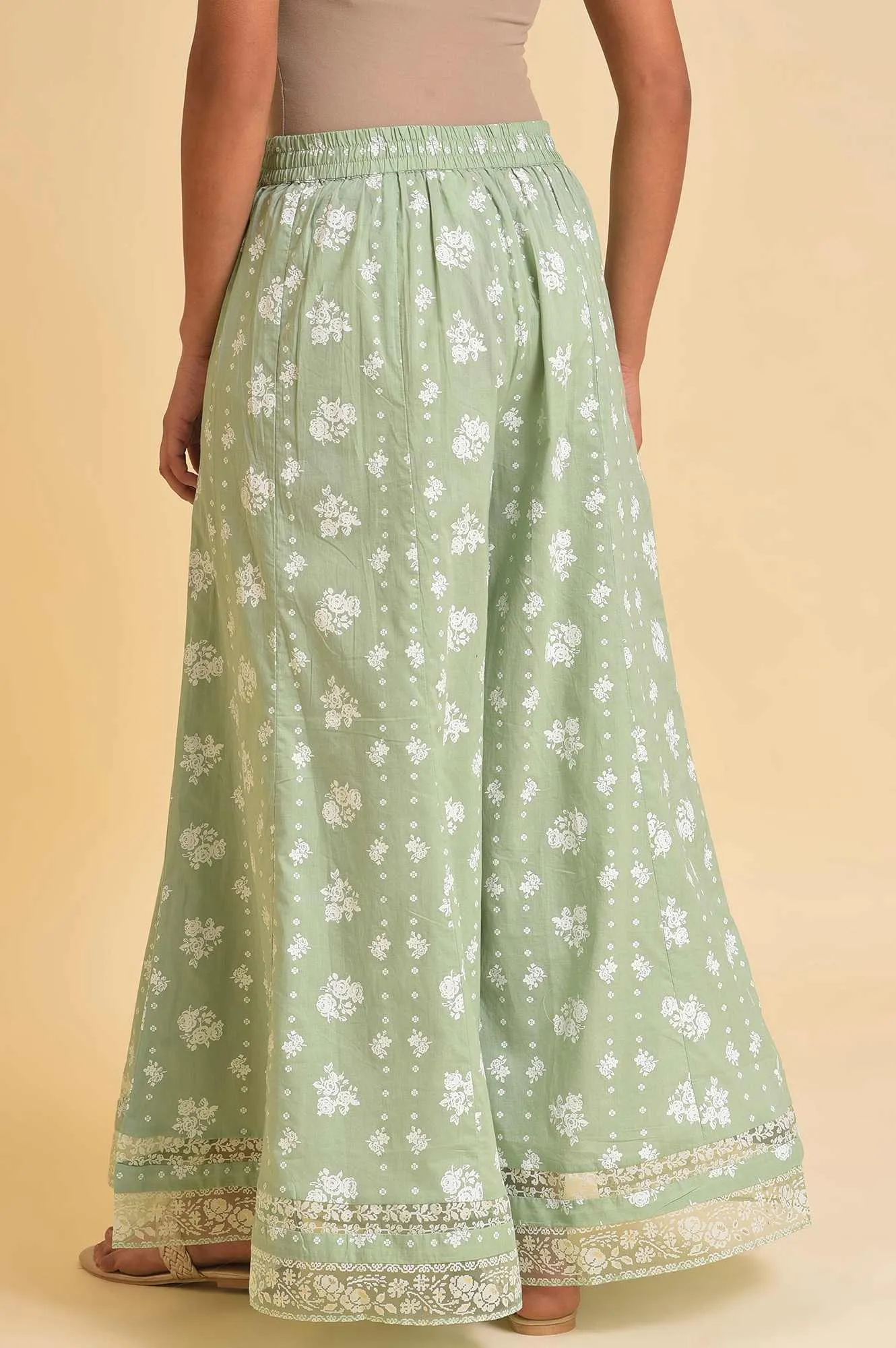Pink Printed Festive Culottes
