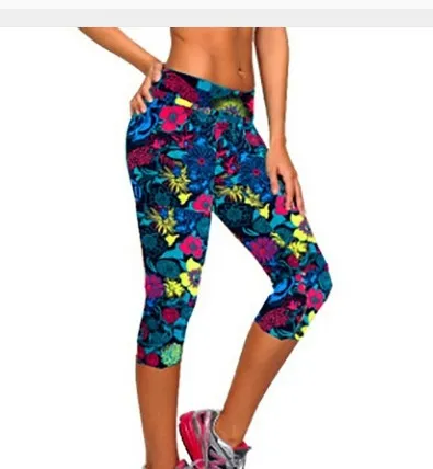 Printed Stretchable Cropped Pants