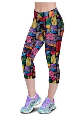 Printed Stretchable Cropped Pants