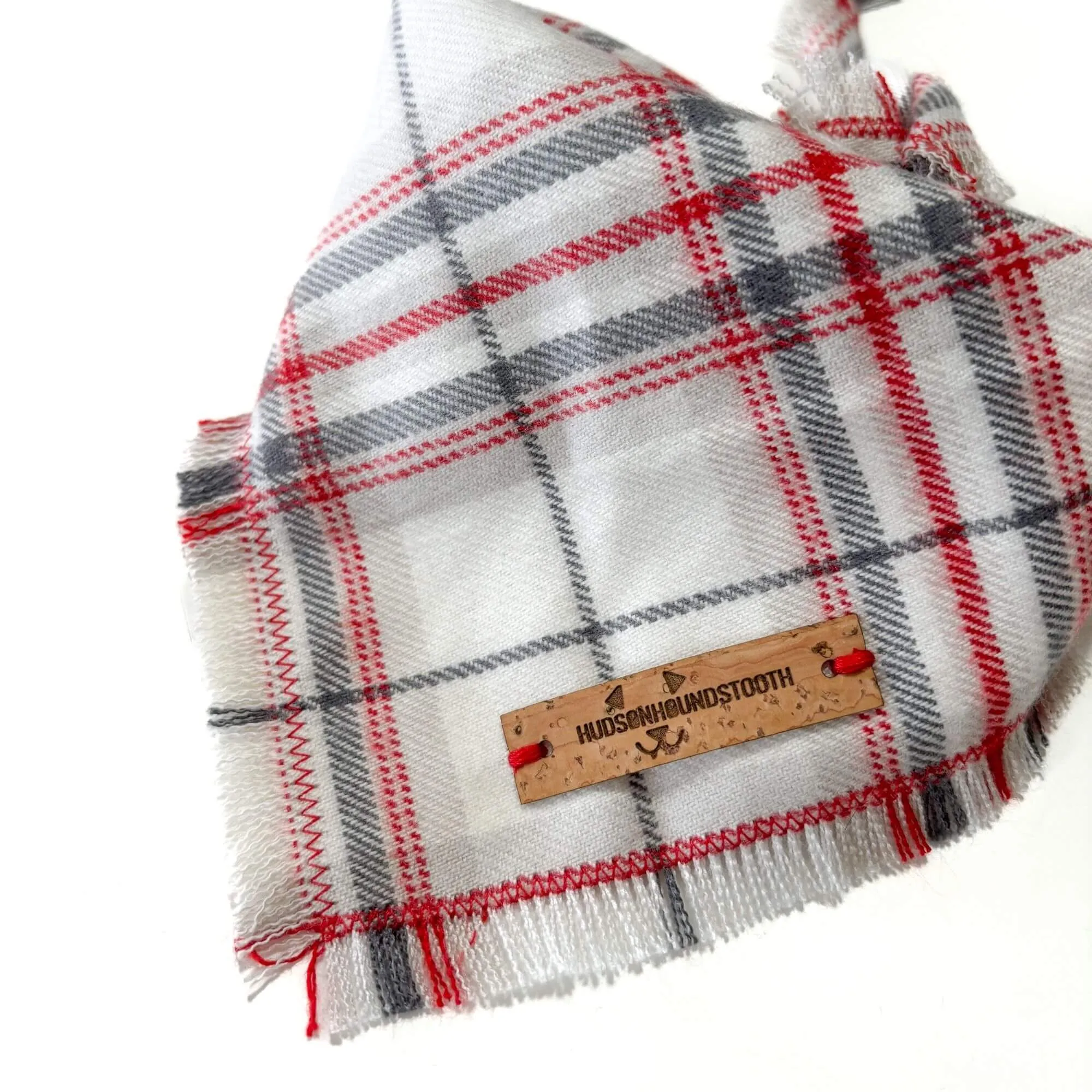 Silent Snow Plaid Bandana