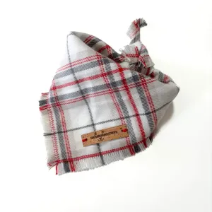 Silent Snow Plaid Bandana
