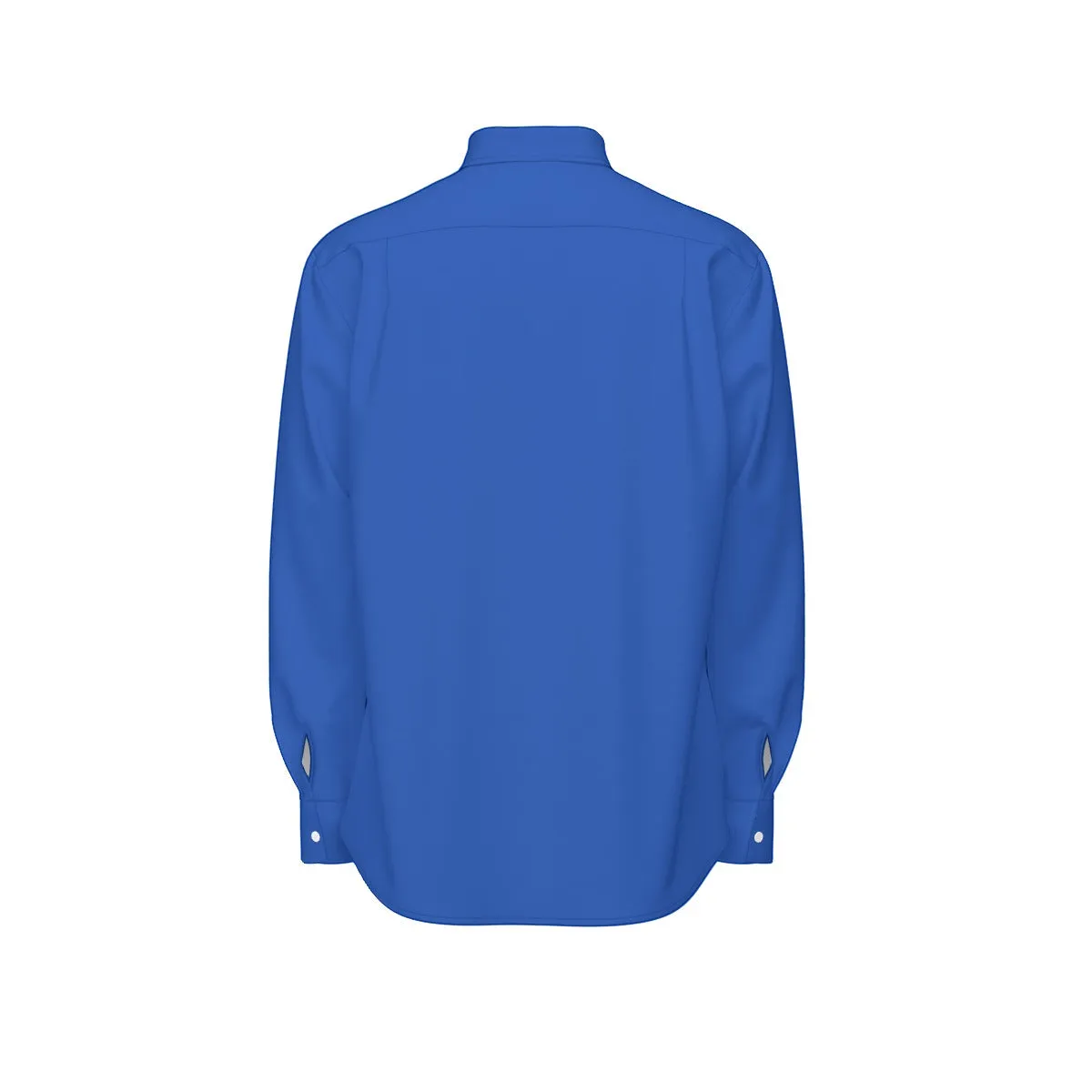 Sixty Eight 93 Logo White Blue Men's Cotton Long Sleeve Shirt