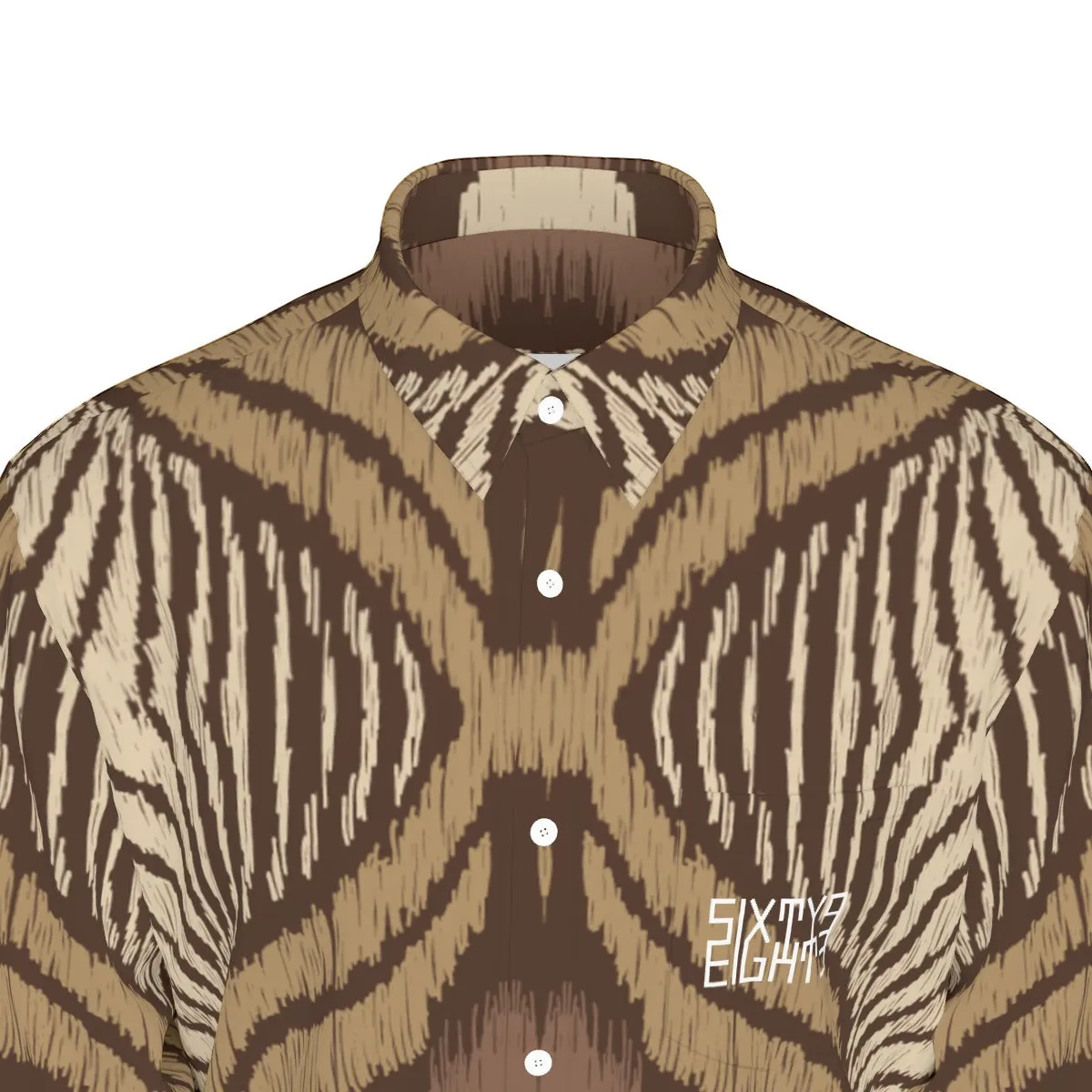 Sixty Eight 93 Logo White Men's Cotton Long Sleeve Shirt #3