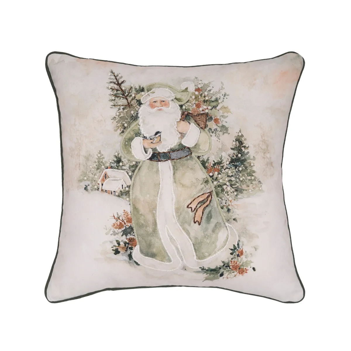 Snow Santa & Tree Pillow