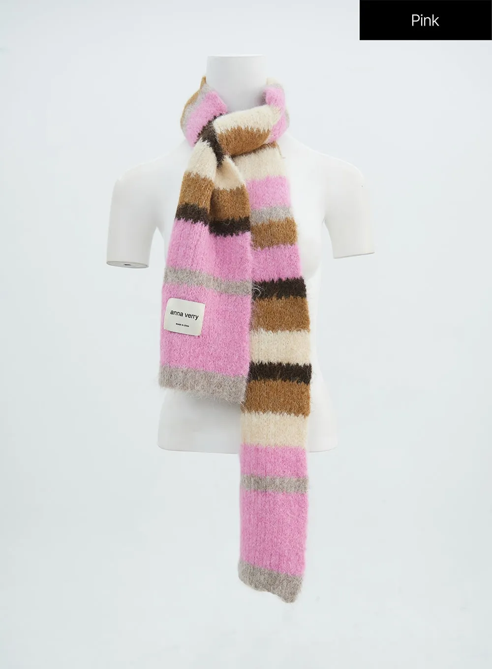 Soft Stripe Long Scarf IN316