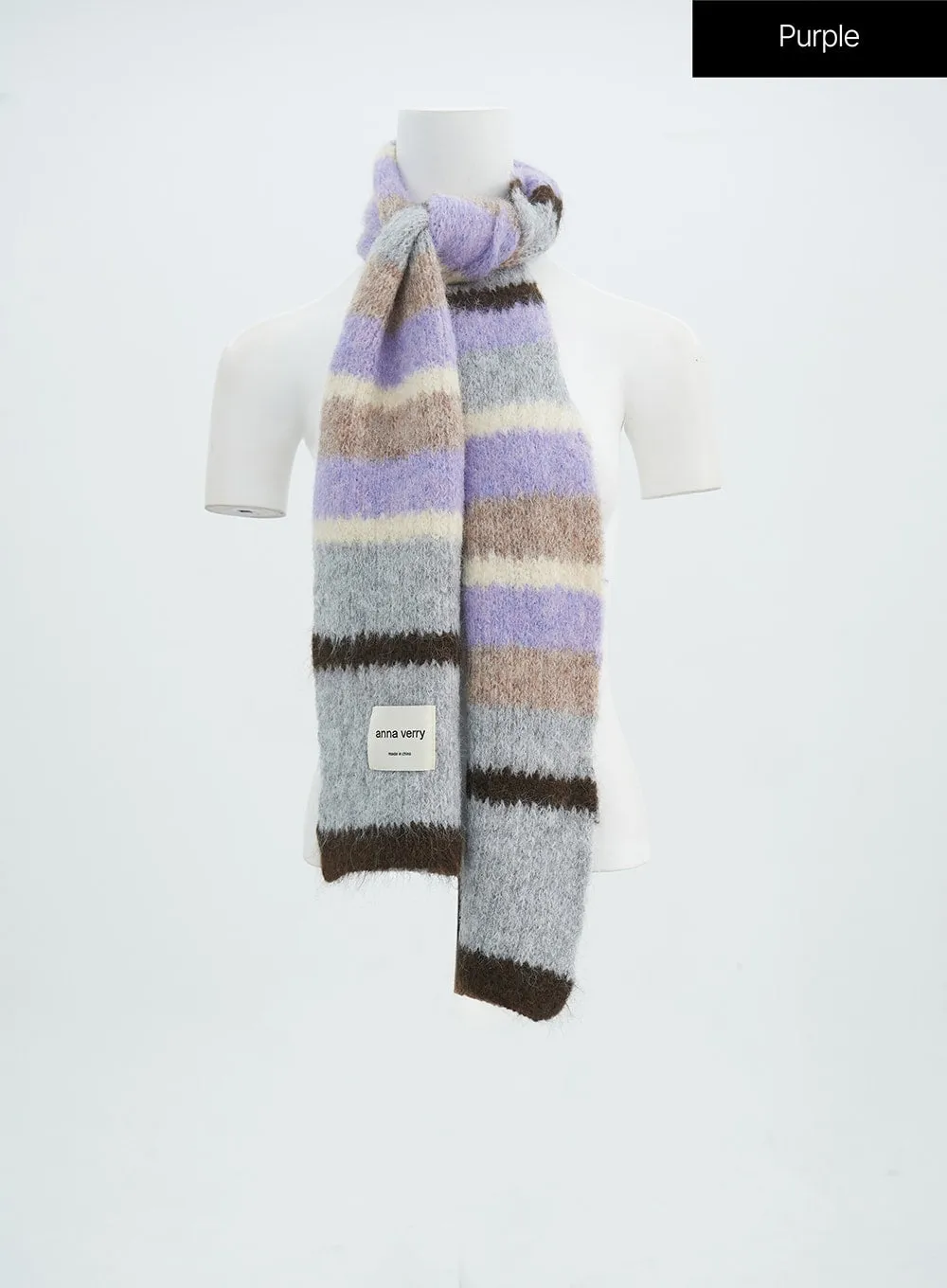 Soft Stripe Long Scarf IN316