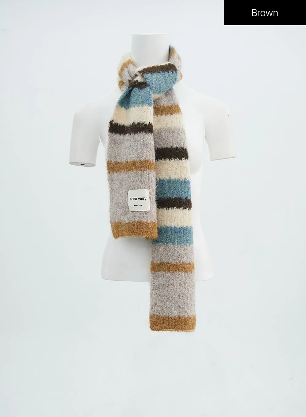 Soft Stripe Long Scarf IN316