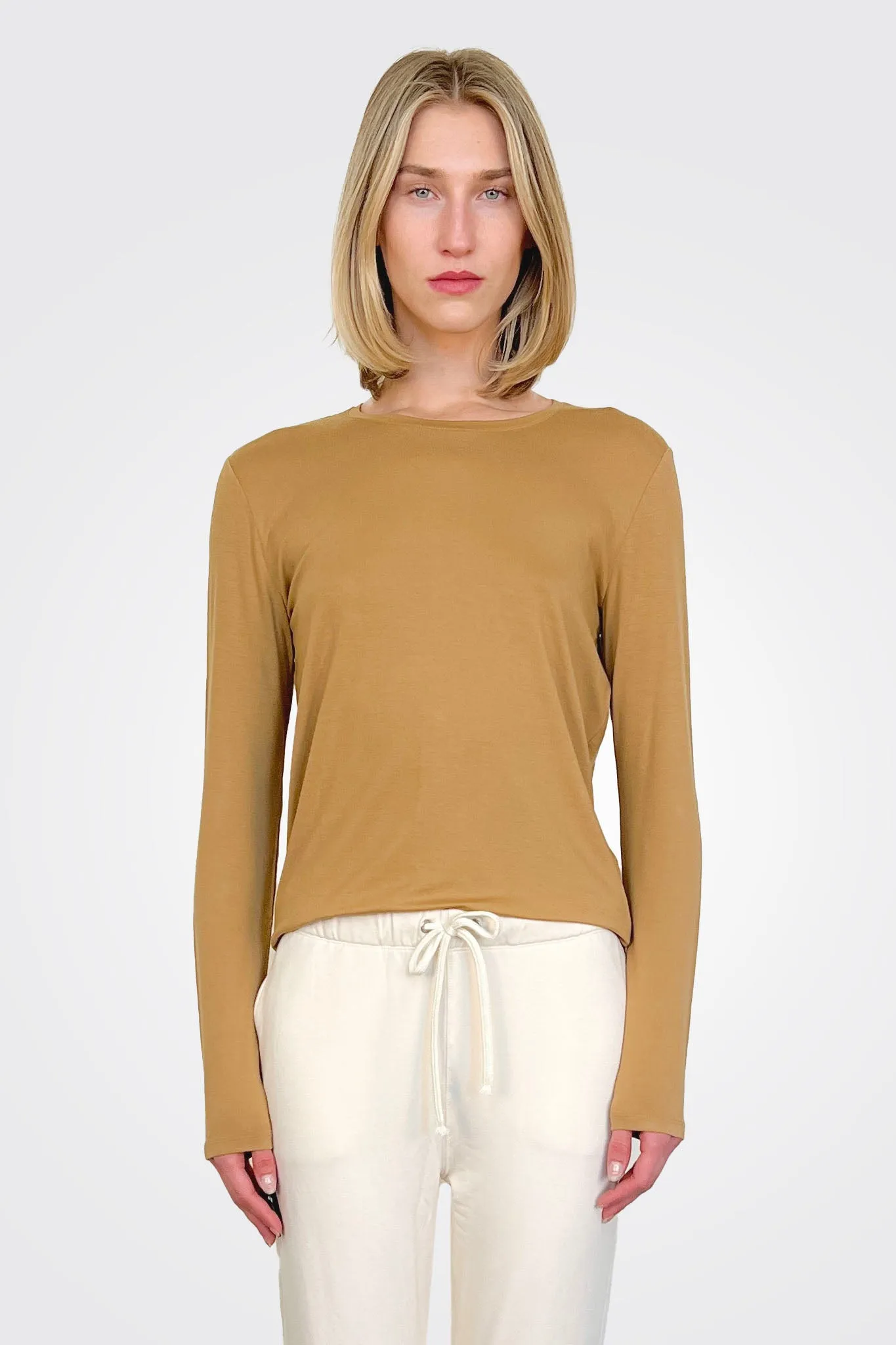 Soft Touch Semi Relaxed Crewneck - Chamois