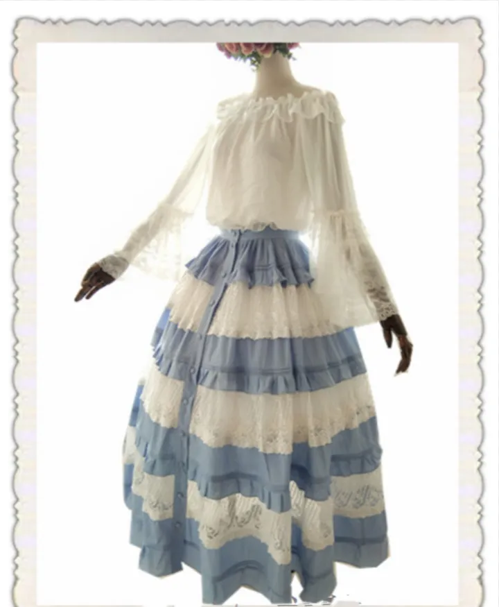 Sweet Angel~Large Princess Sleeve Chiffon Lolita Shirt