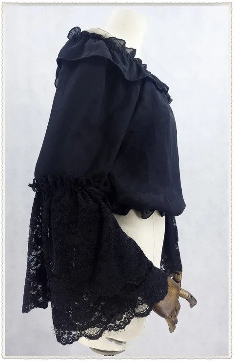 Sweet Angel~Large Princess Sleeve Chiffon Lolita Shirt