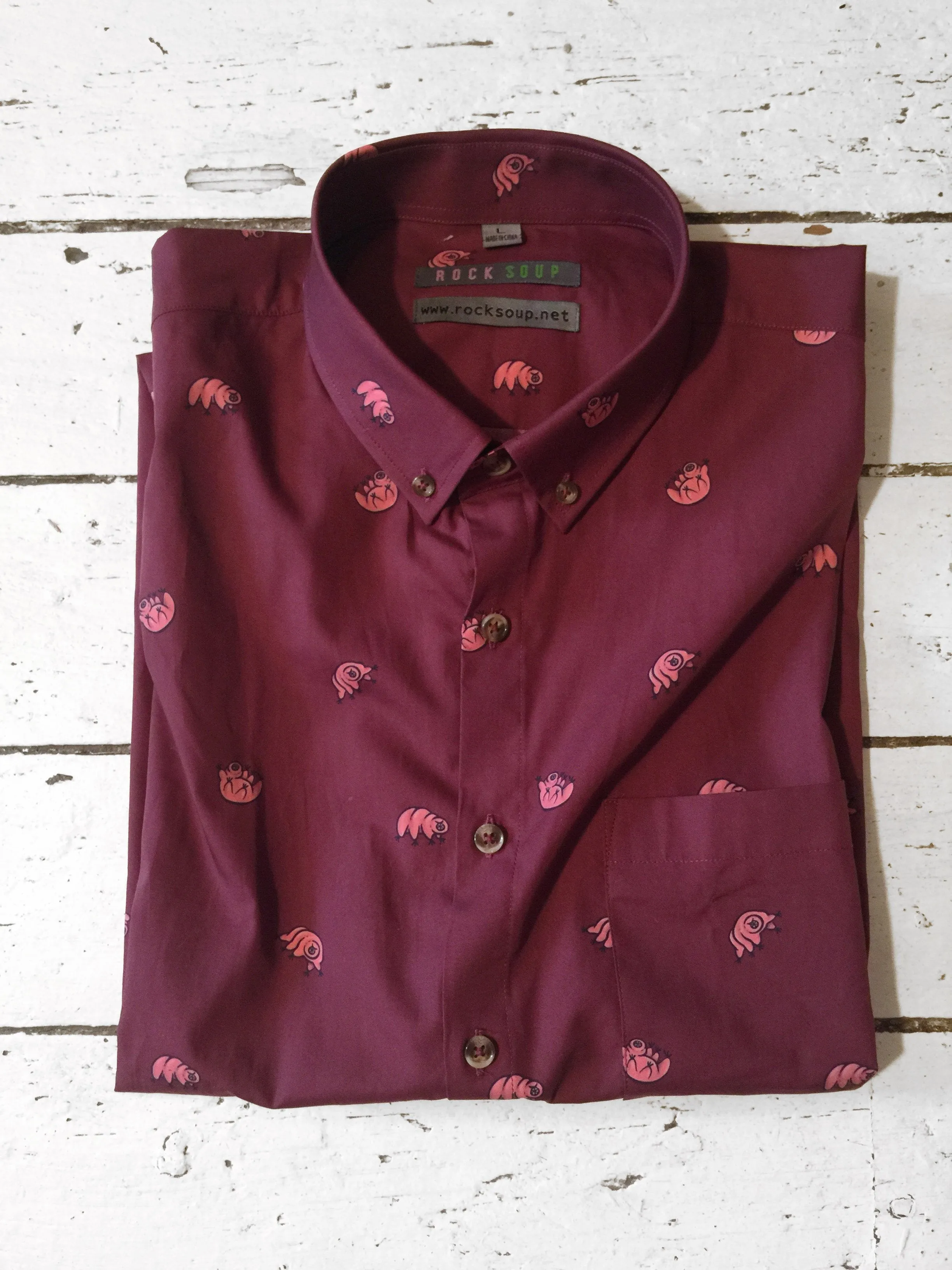 TARDIGRADE SS Button-Down Oxford Shirt | Red