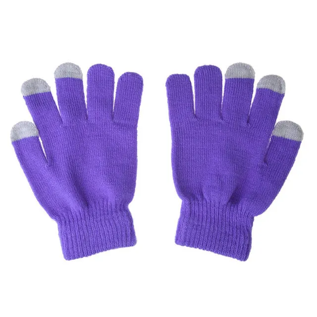 Touch Screen Gloves Colorful & Soft Cotton Winter Gloves