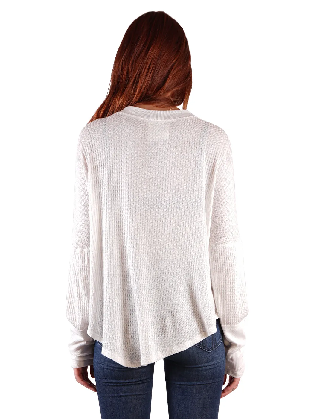 Waffle Button-Up Long Sleeve Shirt