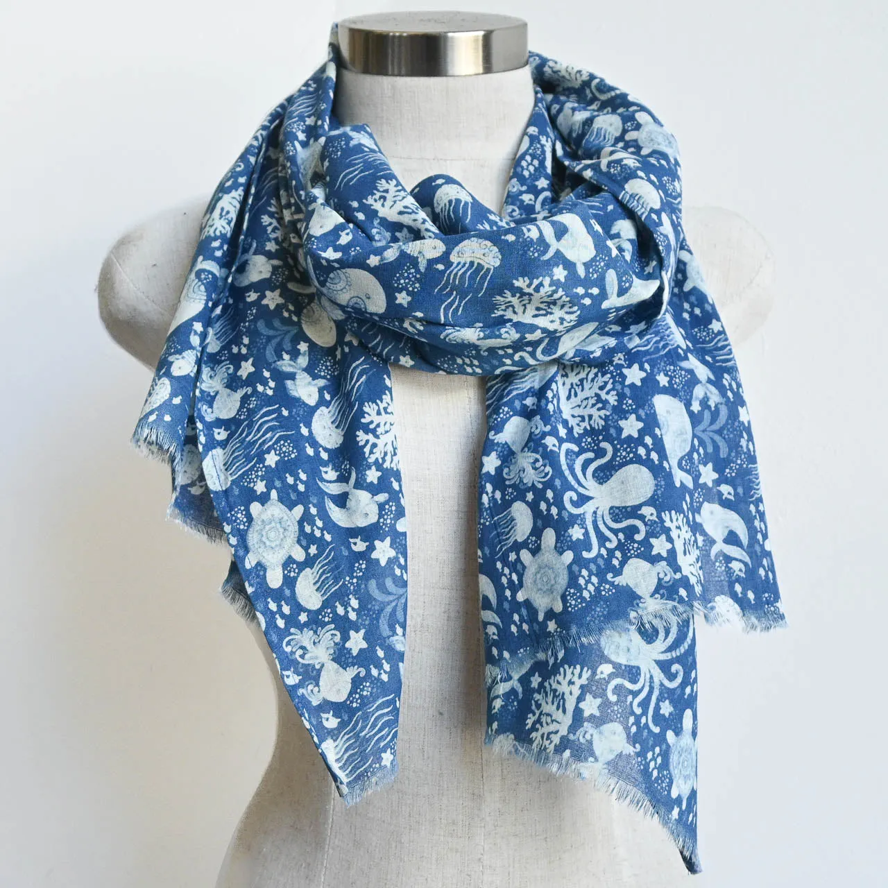 Walk In The Park Cotton Scarf - Neptune's Garden