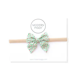 Winter Berry | Mini Piggy Bow