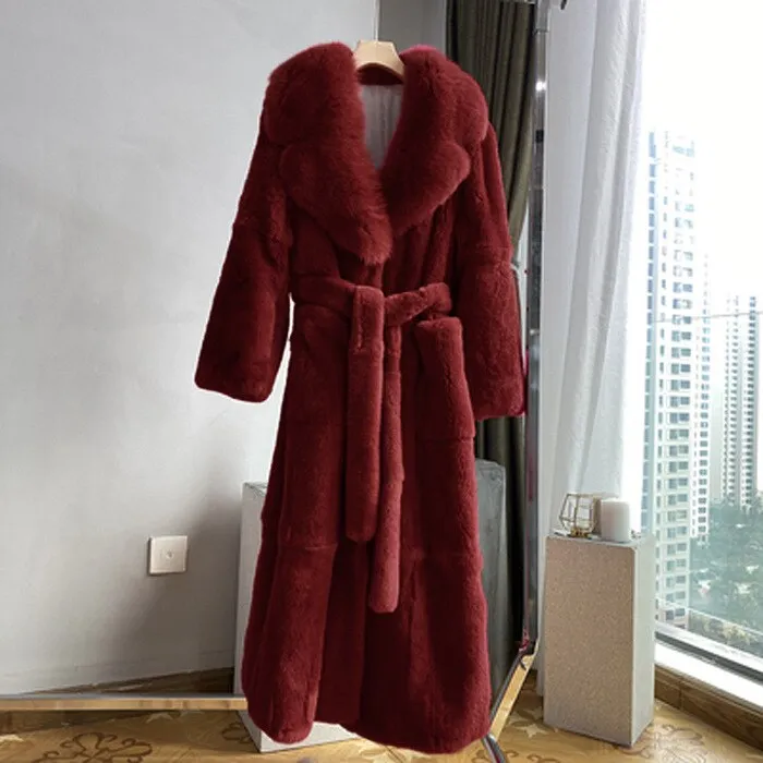 Winter Black Long Faux Fur Coat Long Sleeve Black  5XL Fake Mink Fur Coats Overcoat Women
