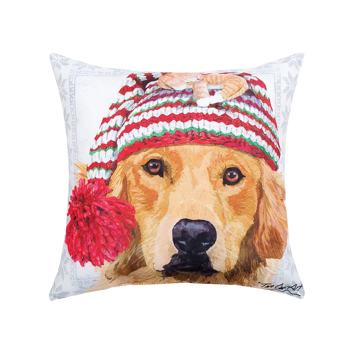 Winter Hat Golden Pillow