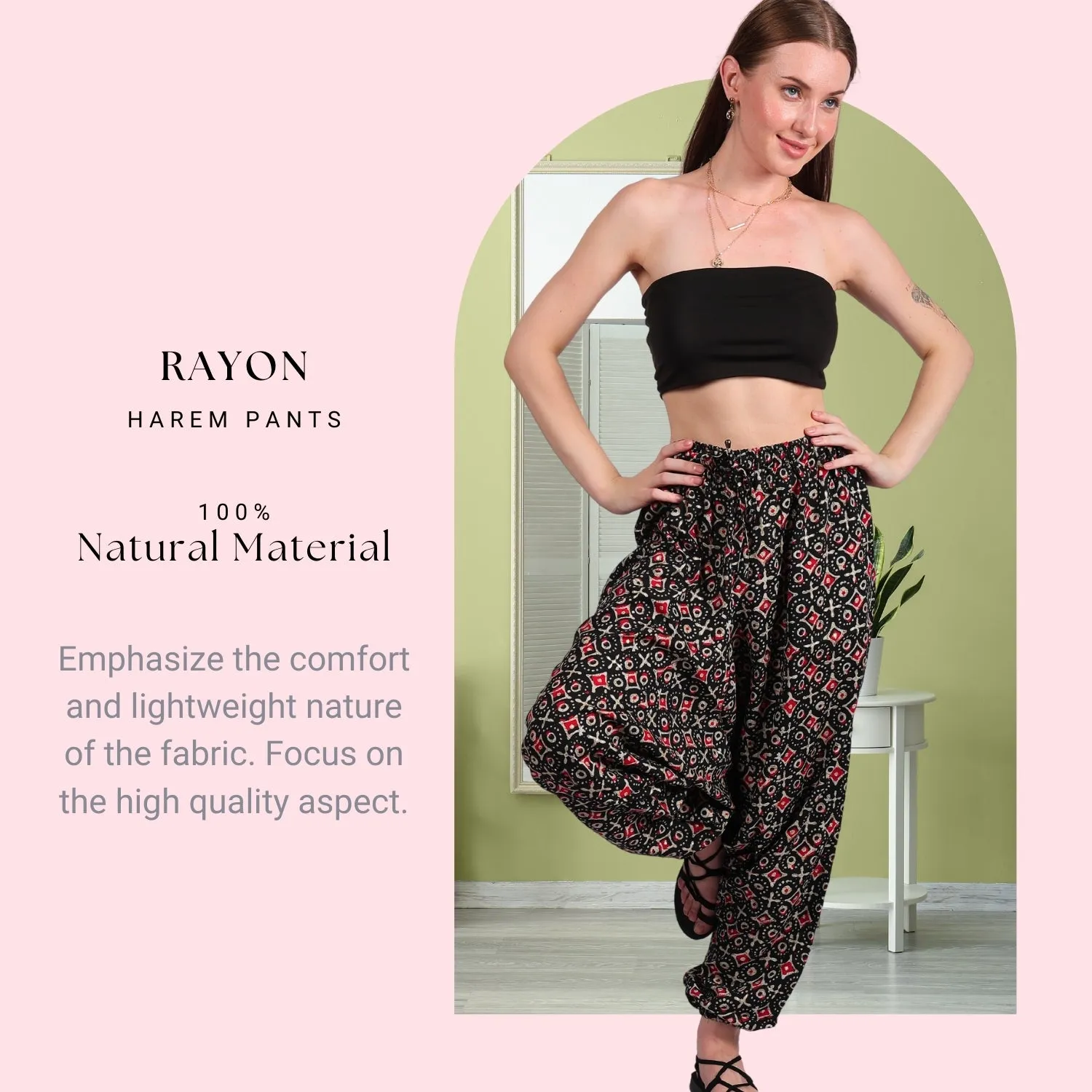 Women's Boho Harem Pants – Versatile & Beach Wear