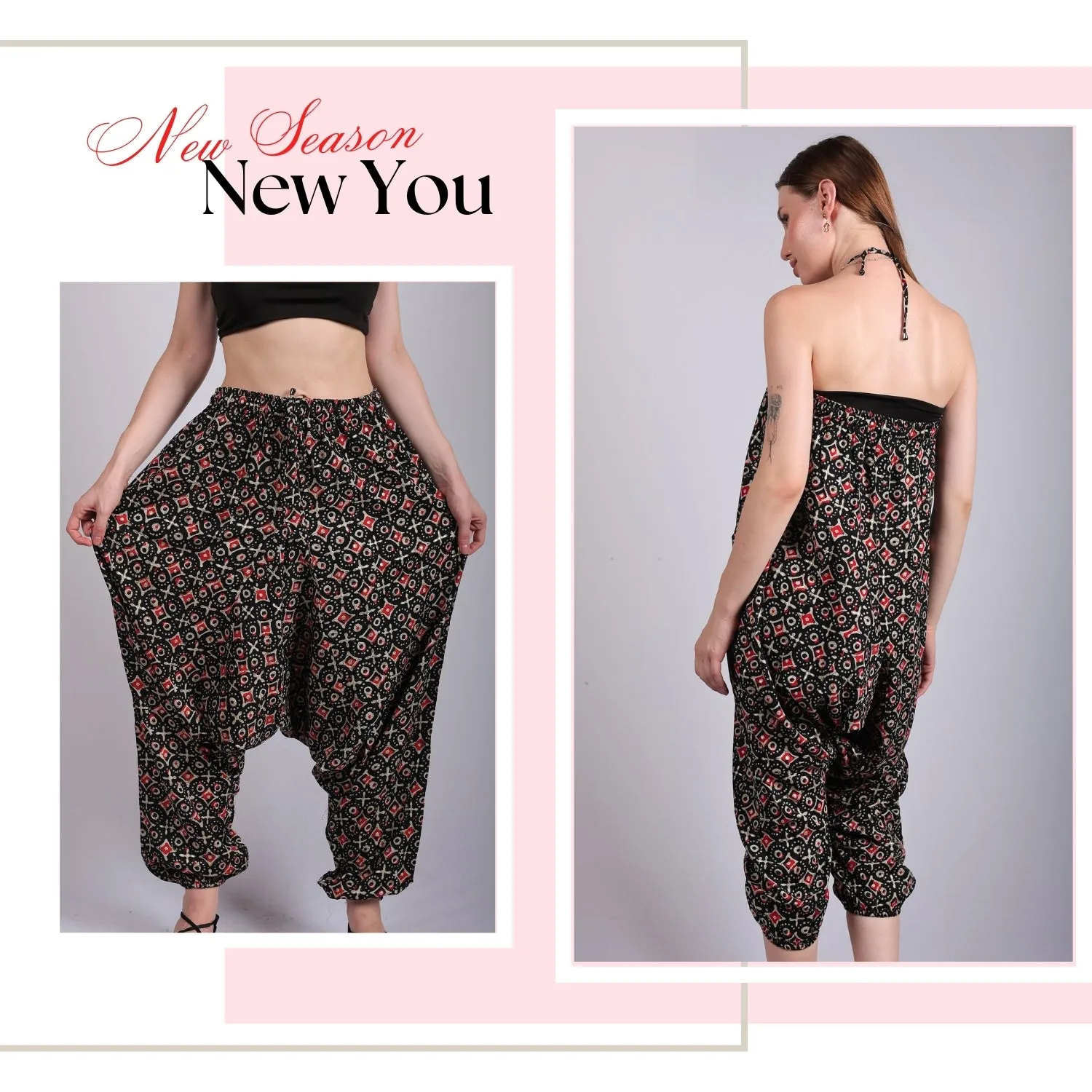Women's Boho Harem Pants – Versatile & Beach Wear