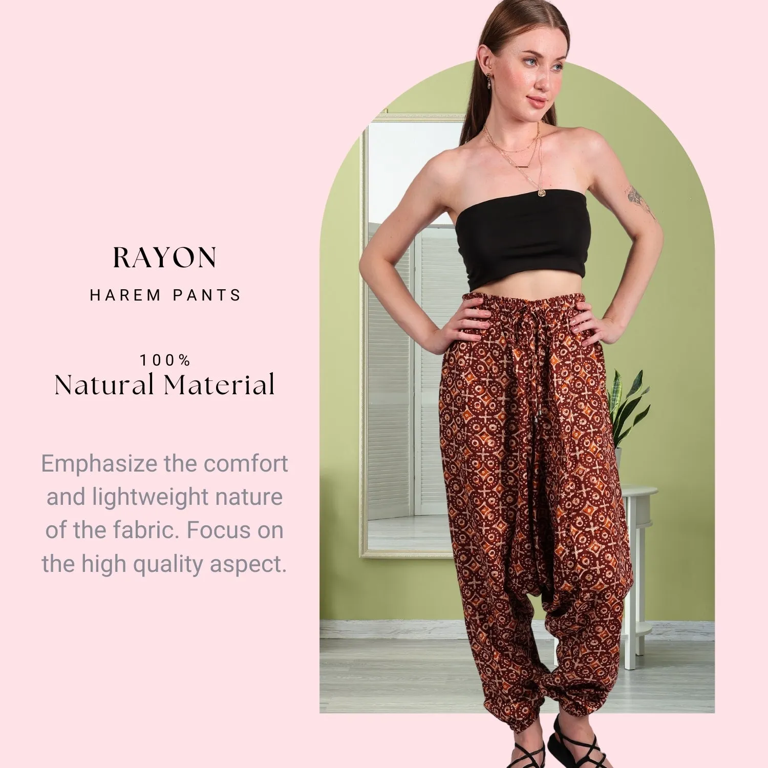 Women's Boho Harem Pants – Versatile & Beach Wear
